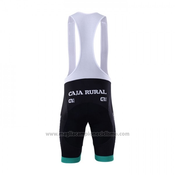 2018 Abbigliamento Ciclismo Caja Rural Verde Bianco Manica Corta e Salopette